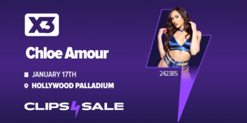 Chloe Amour Returns to X3 for Clips4Sale Signing