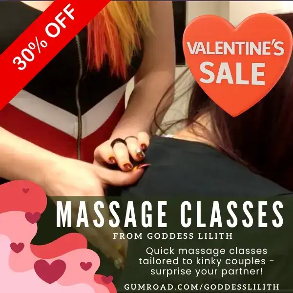 Goddess Lilith Offering Valentine’s Day Discount on Massage Classes - Image 01 (February 9, 2026)