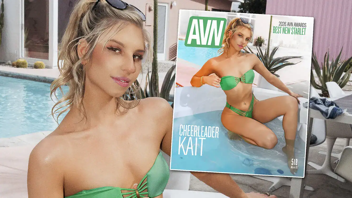 Cheerleader Kait Covers AVN Magazine in Exclusive Feature - Image 01 (March 9, 2026)