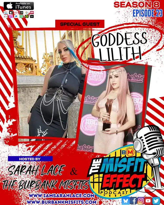 Award Winning Goddess Lilith Appears on The Misfit Effect Podcast - Image 01 (April 8, 2026)