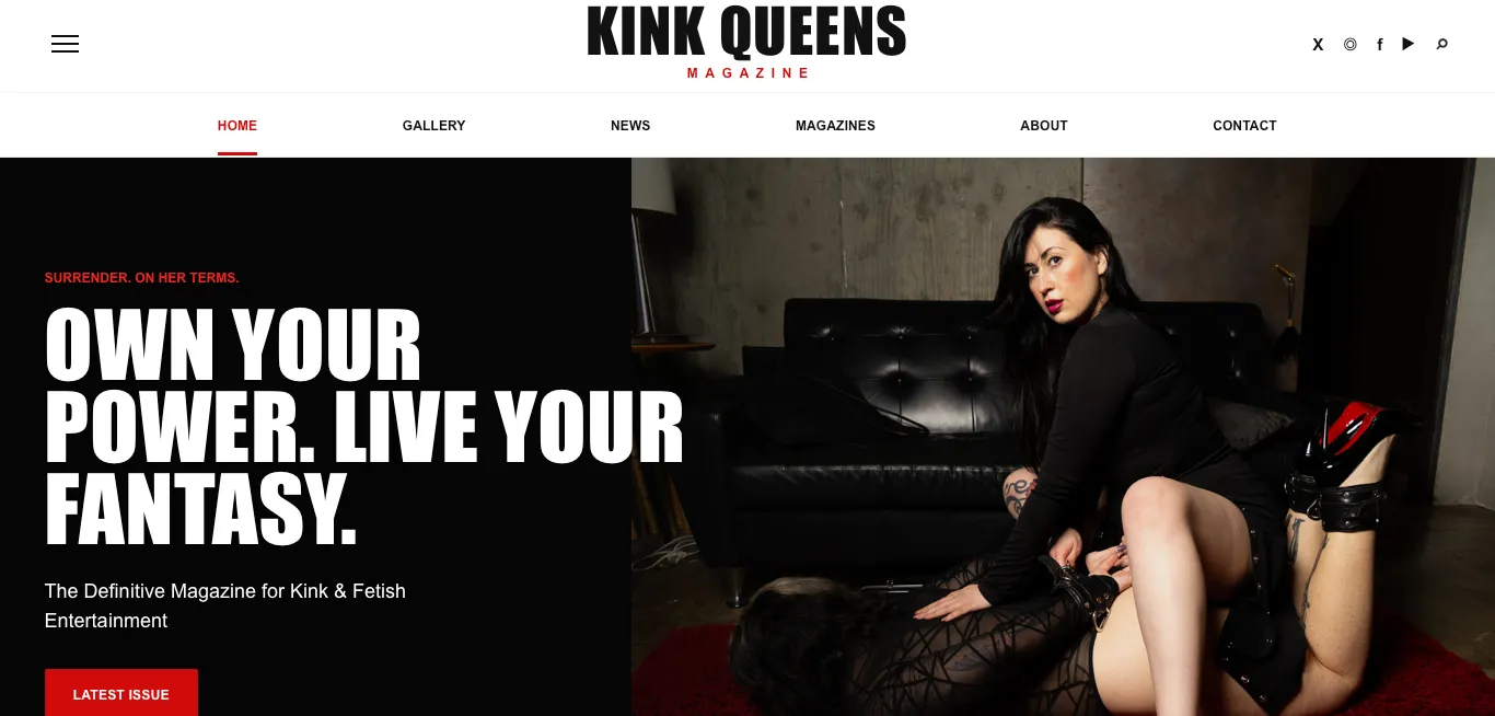 Kink Queens Officially Launches New Stand-Alone Website For Kink Queens Magazine - Image 01 (October 7, 2026)
